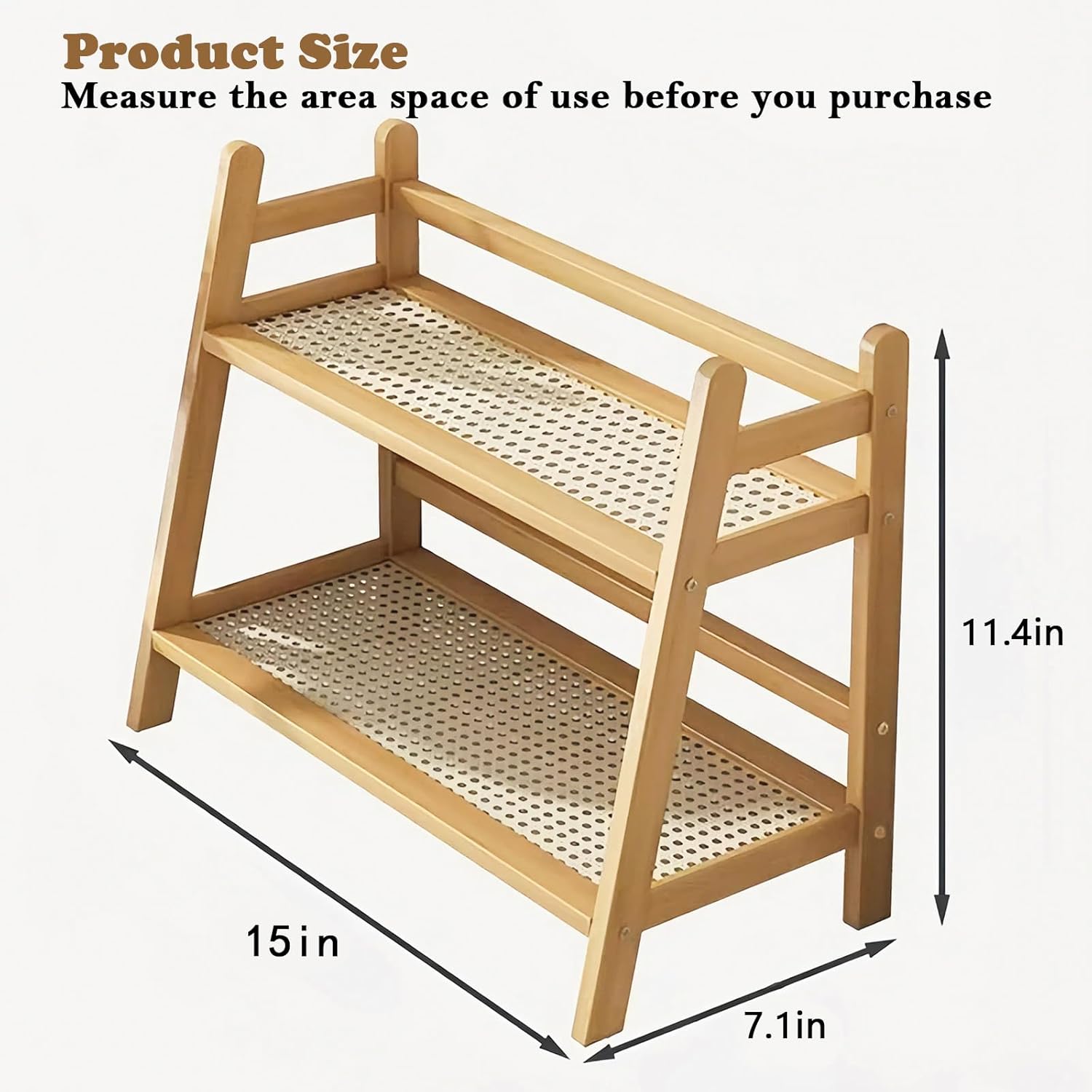 Coffee Station Organizer, Bamboo Mug Holder Countertop, Kitchen Counter Shelf for Tea Coffee Bar Accessories, Matcha Stand, Cup Display, Condiment Storage Rack (patent pending)